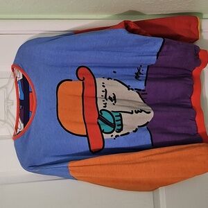 Vintage 1987 Peter Max Zero Man sweatshirt Double Sided Size?